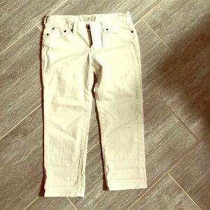 Lucky Brand white denim crop pants